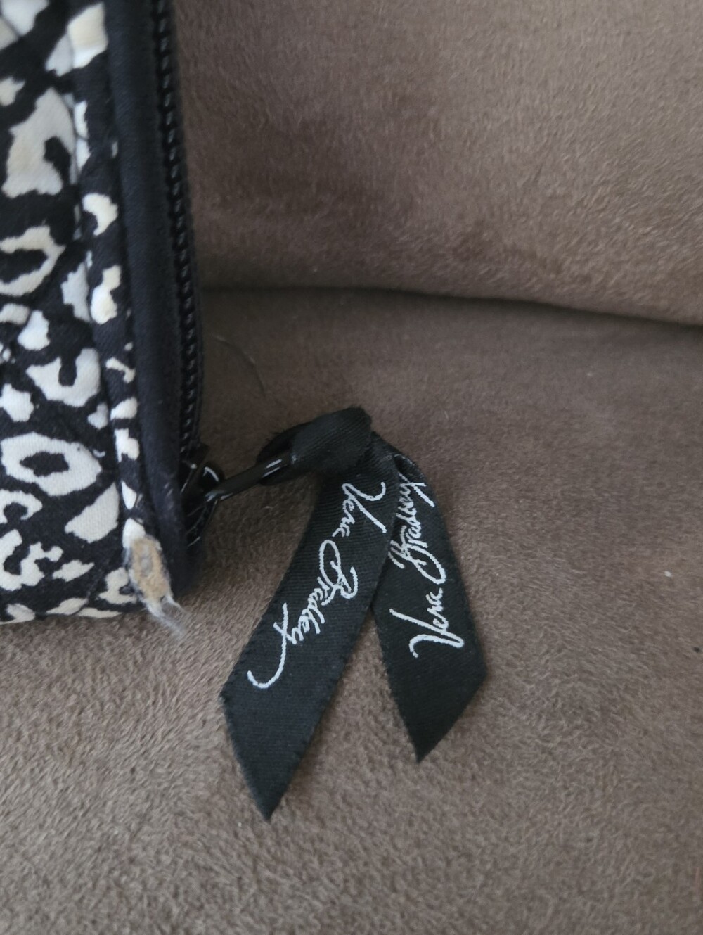 Vera Bradley Black & White Leopard-Print Turn-Lock Wallet - Picture 5 of 7